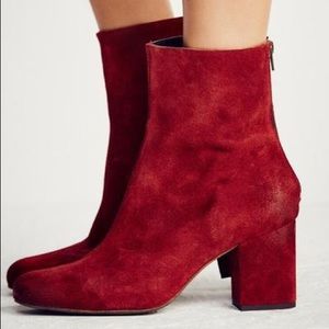 Free People Suede Block Heel Cecile Boot